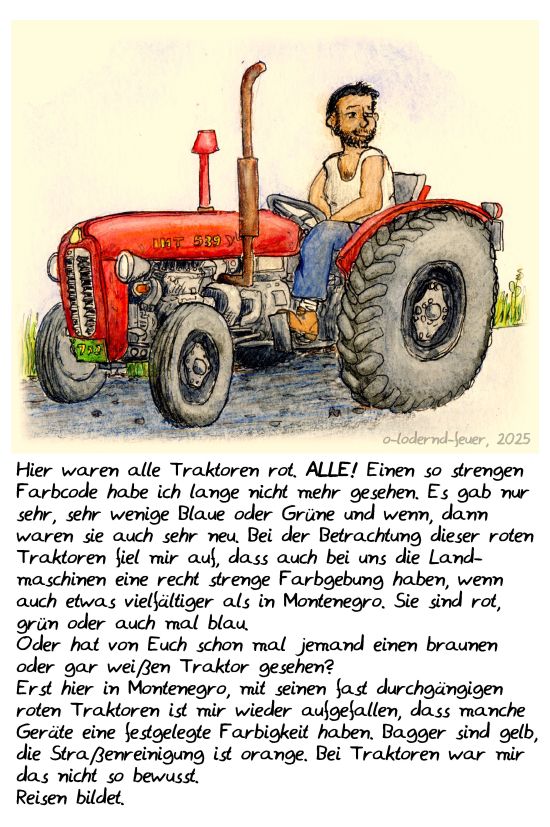 Nur rote Traktoren auf dem Balkan
